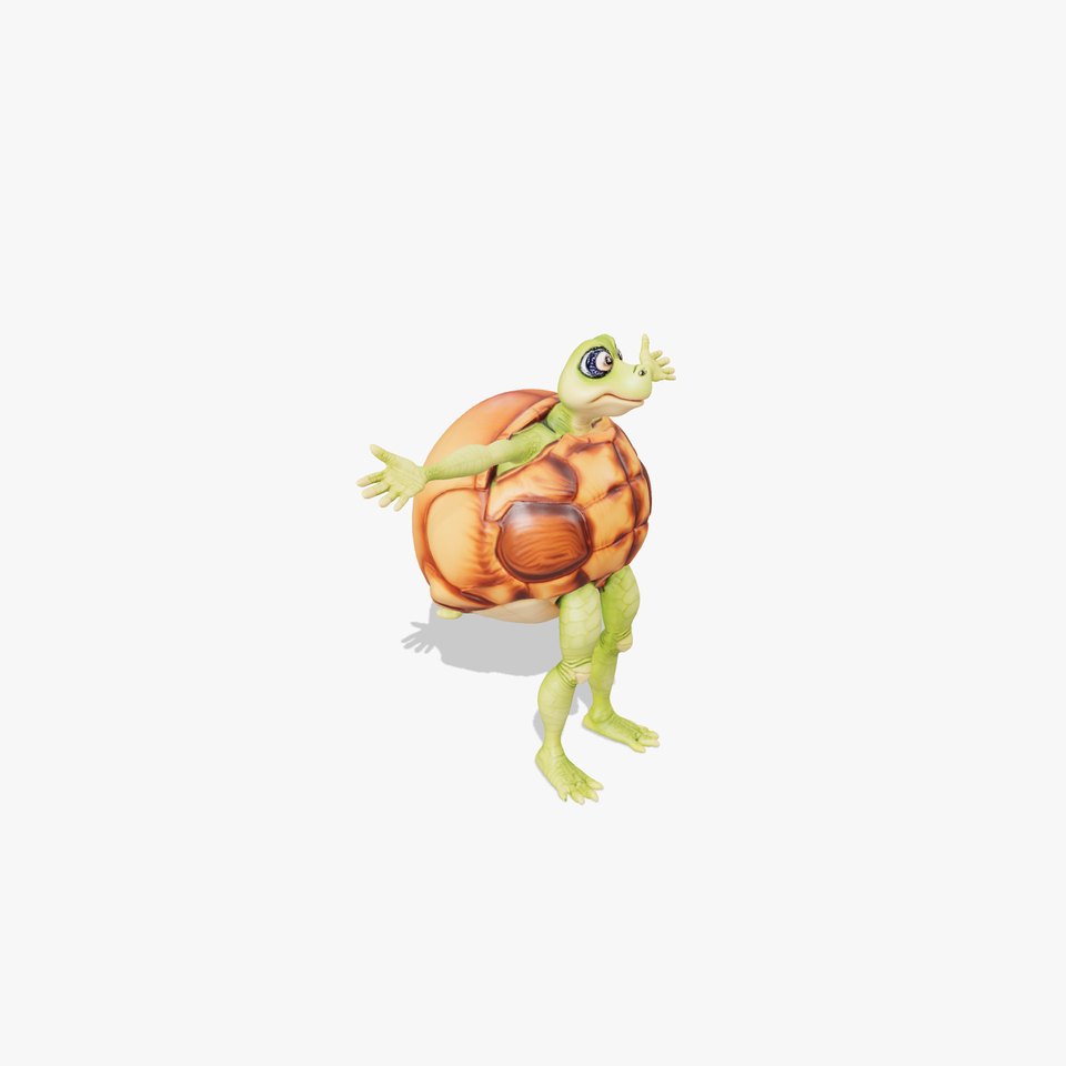 Smiling Turtle Character model pack